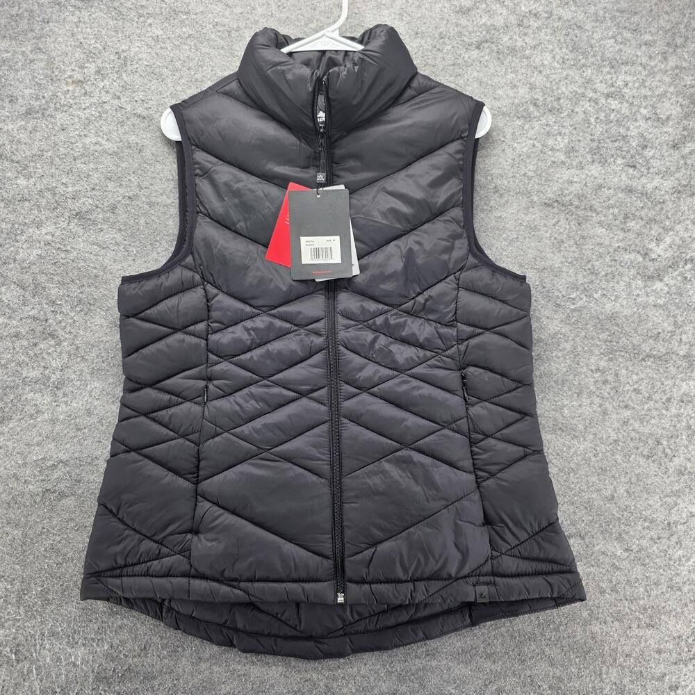 ZeroXposur Vest Womens M Black Quilted Insulated Zipped Pockets Lightweight